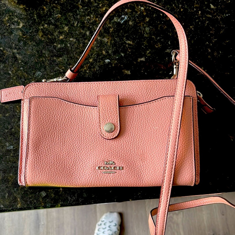 Pink coach cross body mini